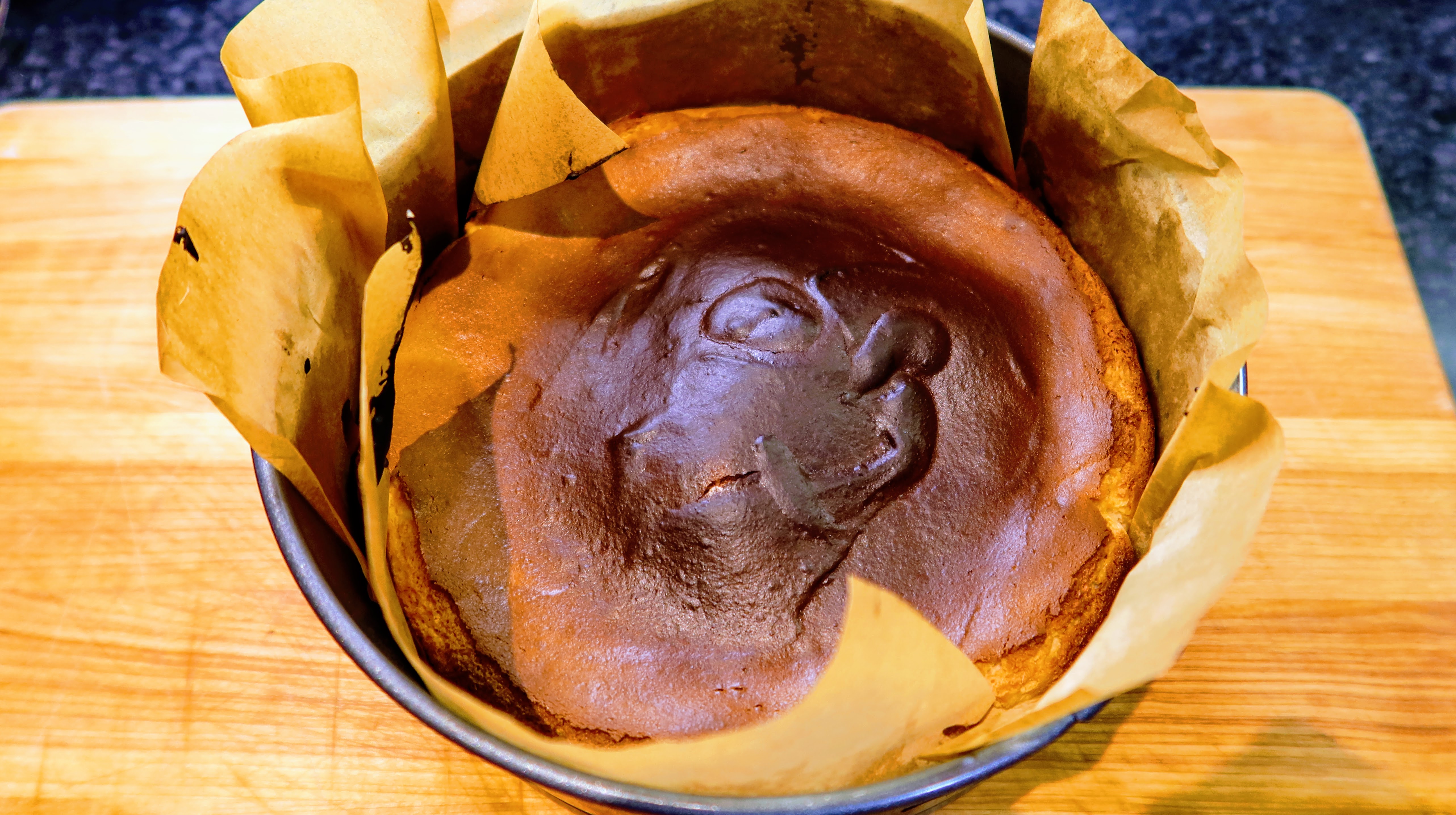 eggless basque burnt cheesecake in for the ride